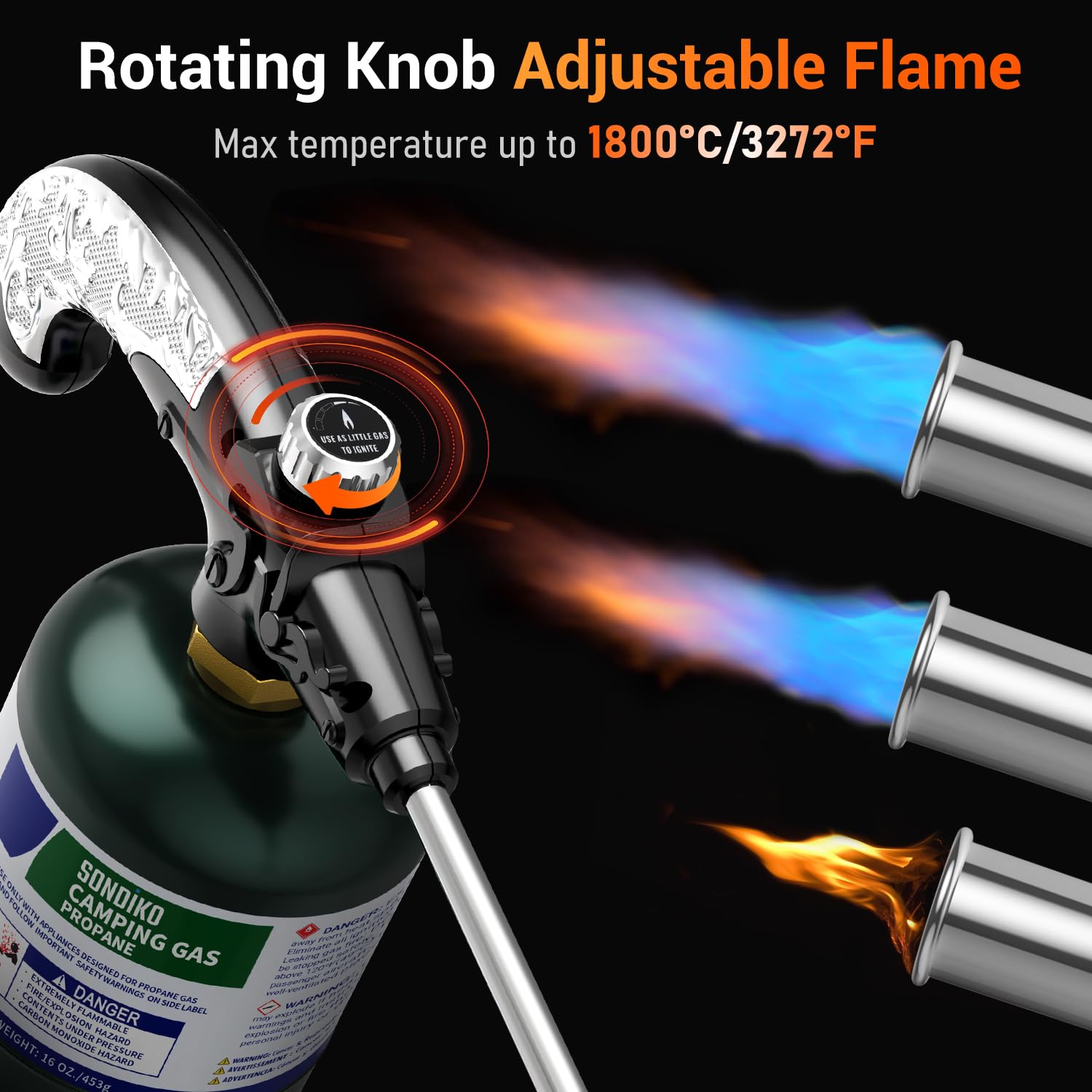 Sondiko 10 ft hose connection displaying secure attachment advantage