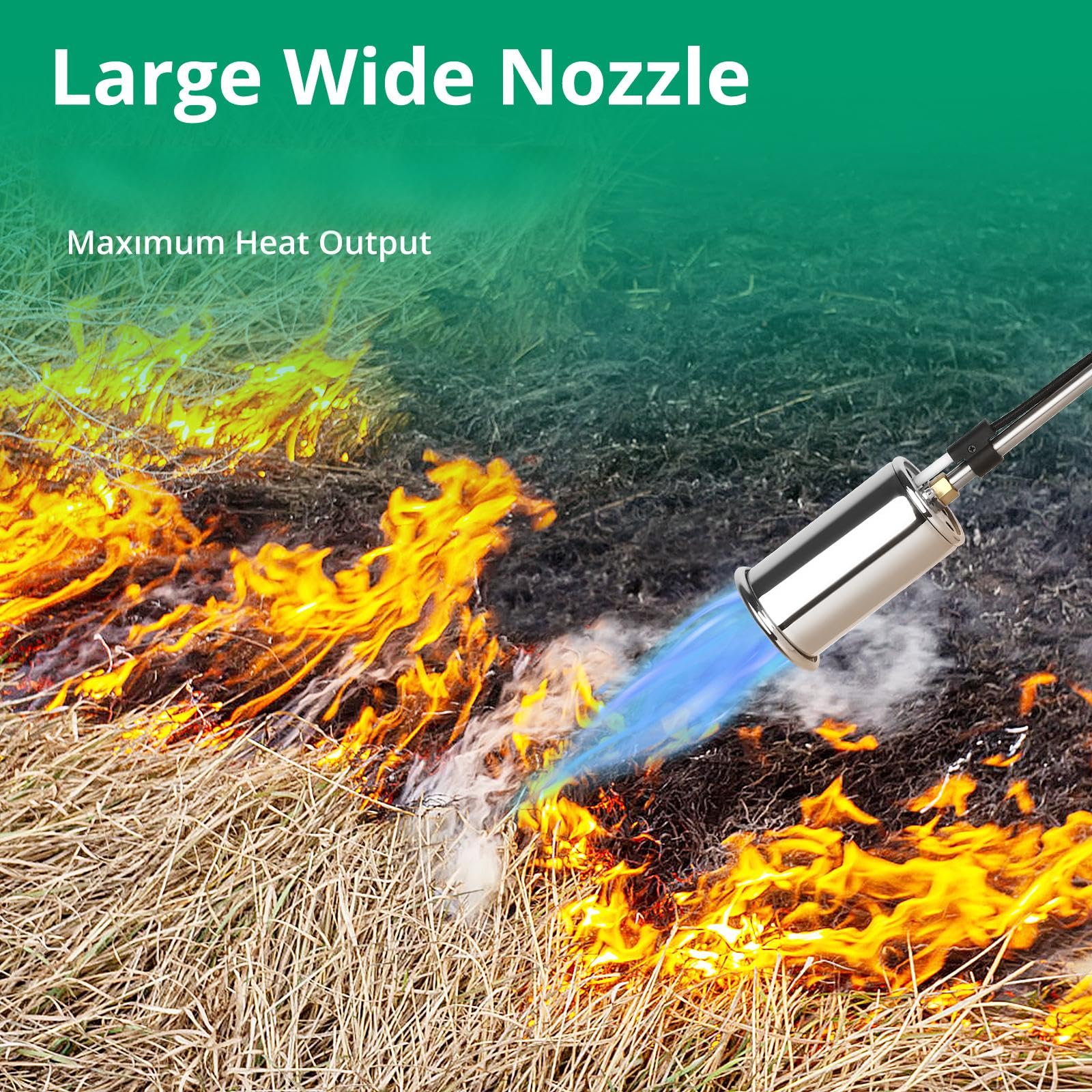Sondiko nozzle close-up highlighting wide flame outlet and precise control