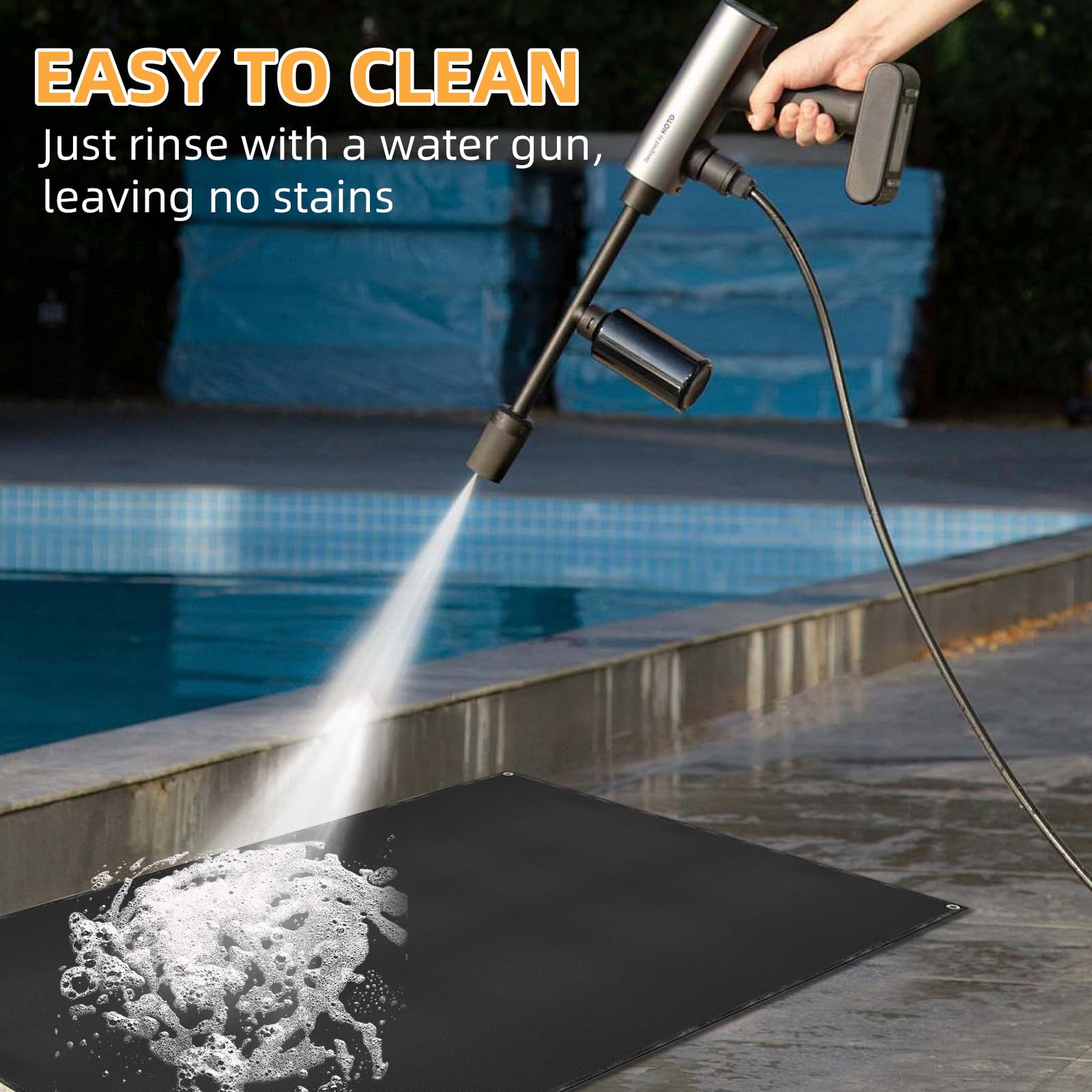 SONGC close-up of waterproof surface texture for easy cleanup benefit
