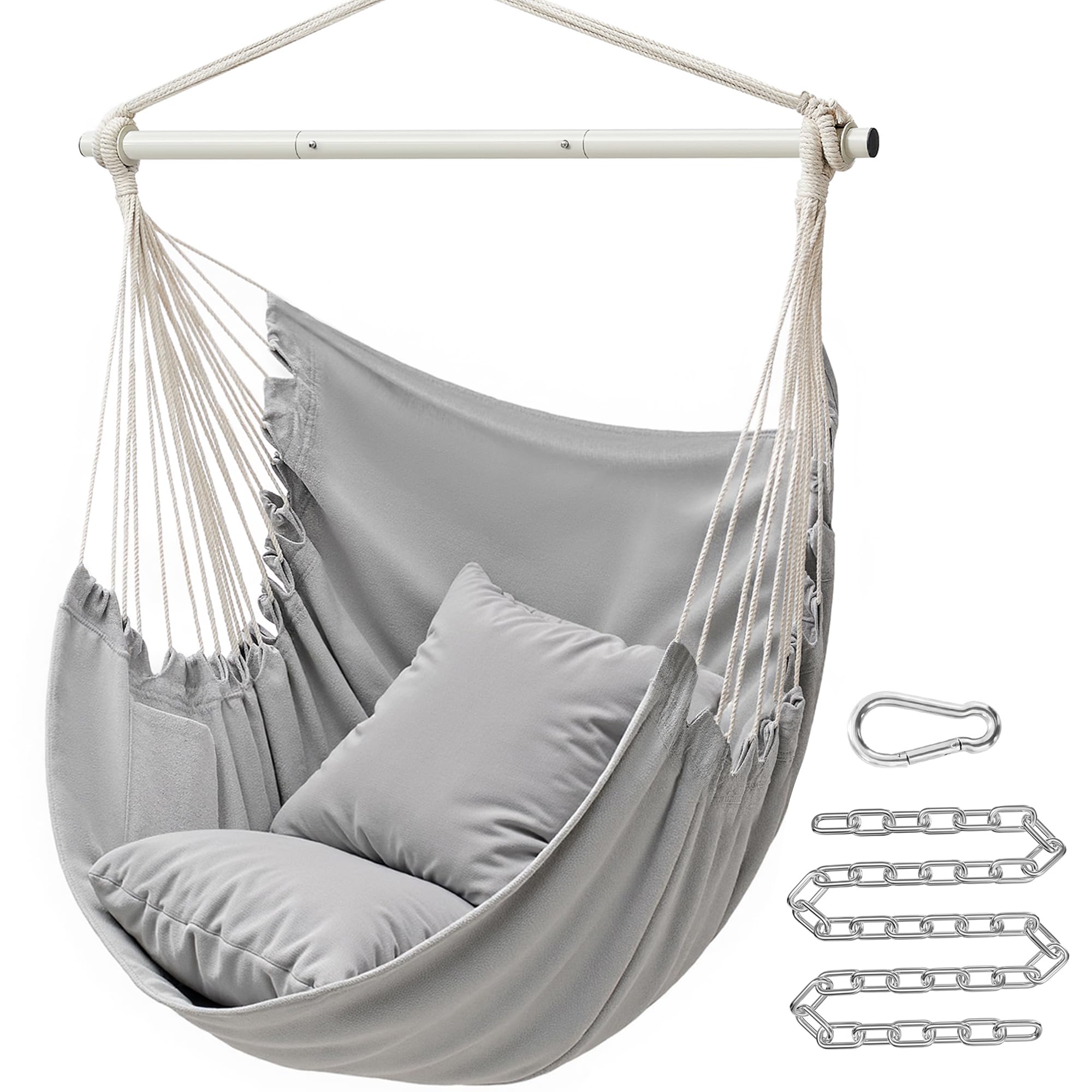 SONGMICS front view hammock chair showing cozy seating and boho design