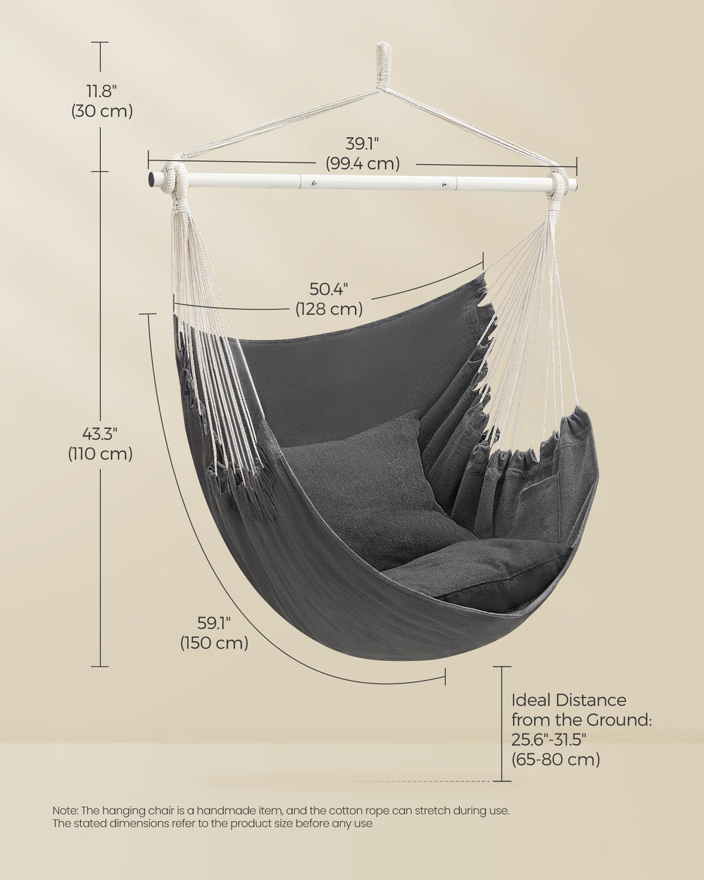 SONGMICS hammock chair on a patio creating a cozy outdoor retreat
