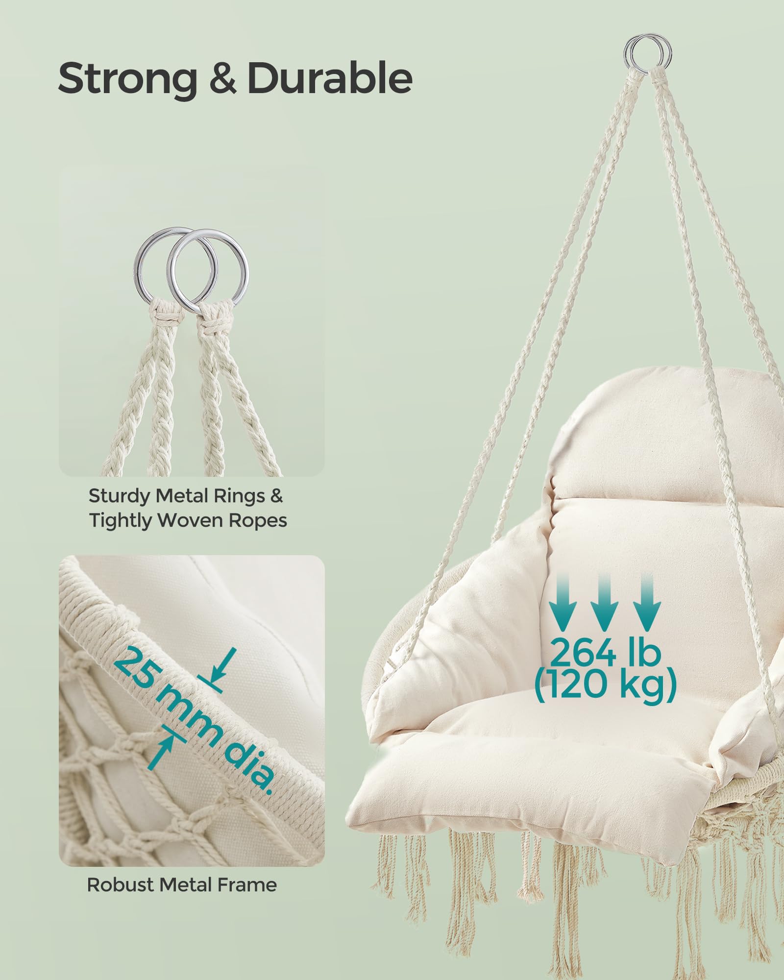 SONGMICS cushion close-up highlighting plush texture for long-lasting comfort