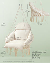 SONGMICS rope and metal frame detail showing sturdy connection and durability