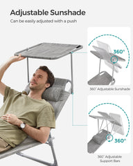 SONGMICS removable headrest detail showing cushioned support for neck comfort