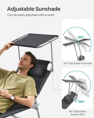 SONGMICS removable headrest close-up for neck support and customizable comfort