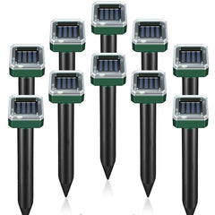 SonicPulse front view of ten stakes showing compact design and easy setup benefit