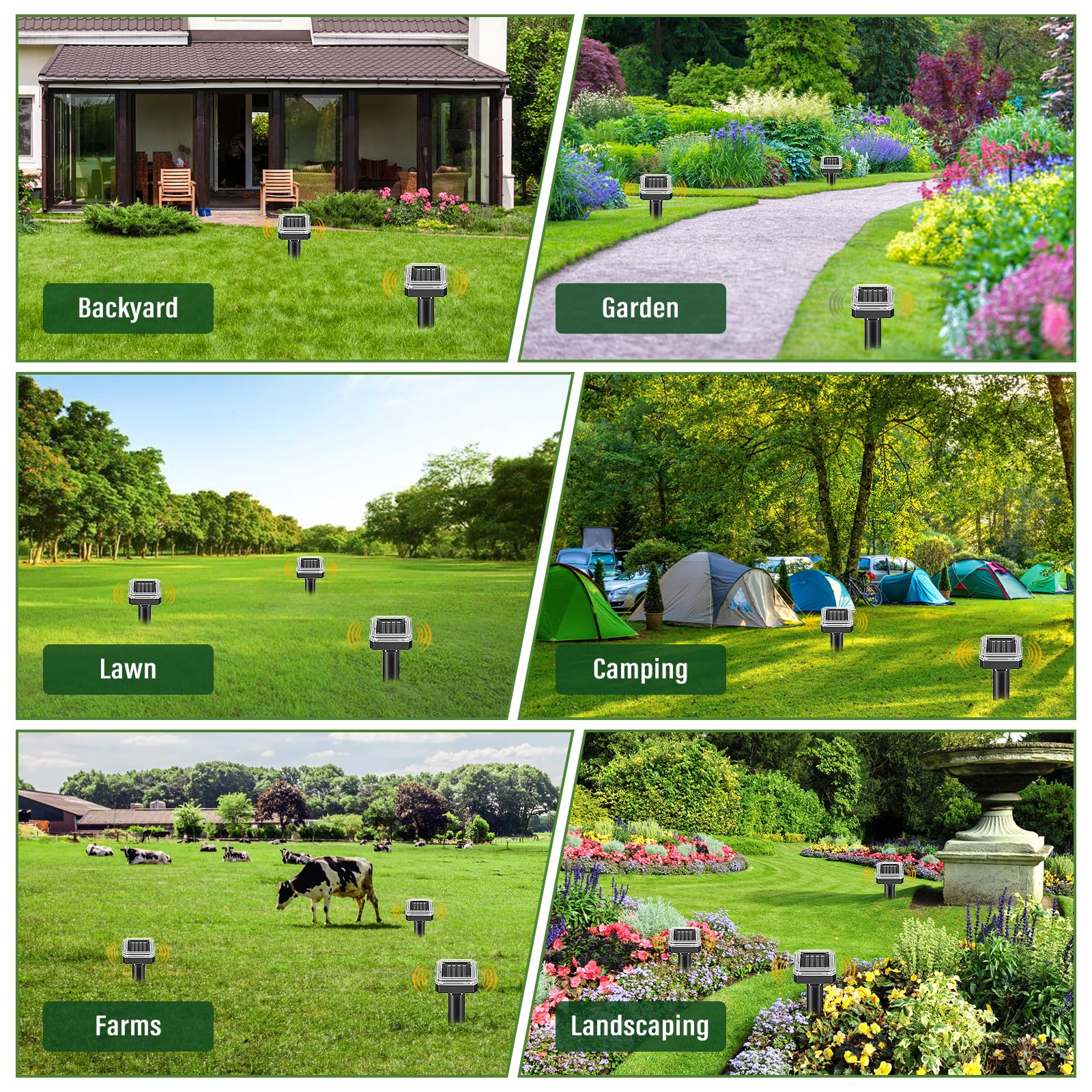 SonicPulse stake inserted in lawn demonstrating easy installation and placement