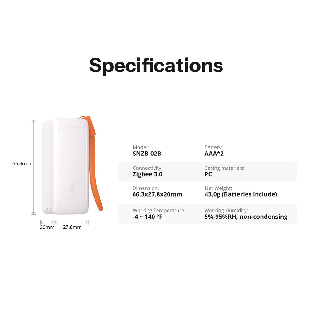 SONOFF AirGuard on table with ruler to show compact size and flexible placement