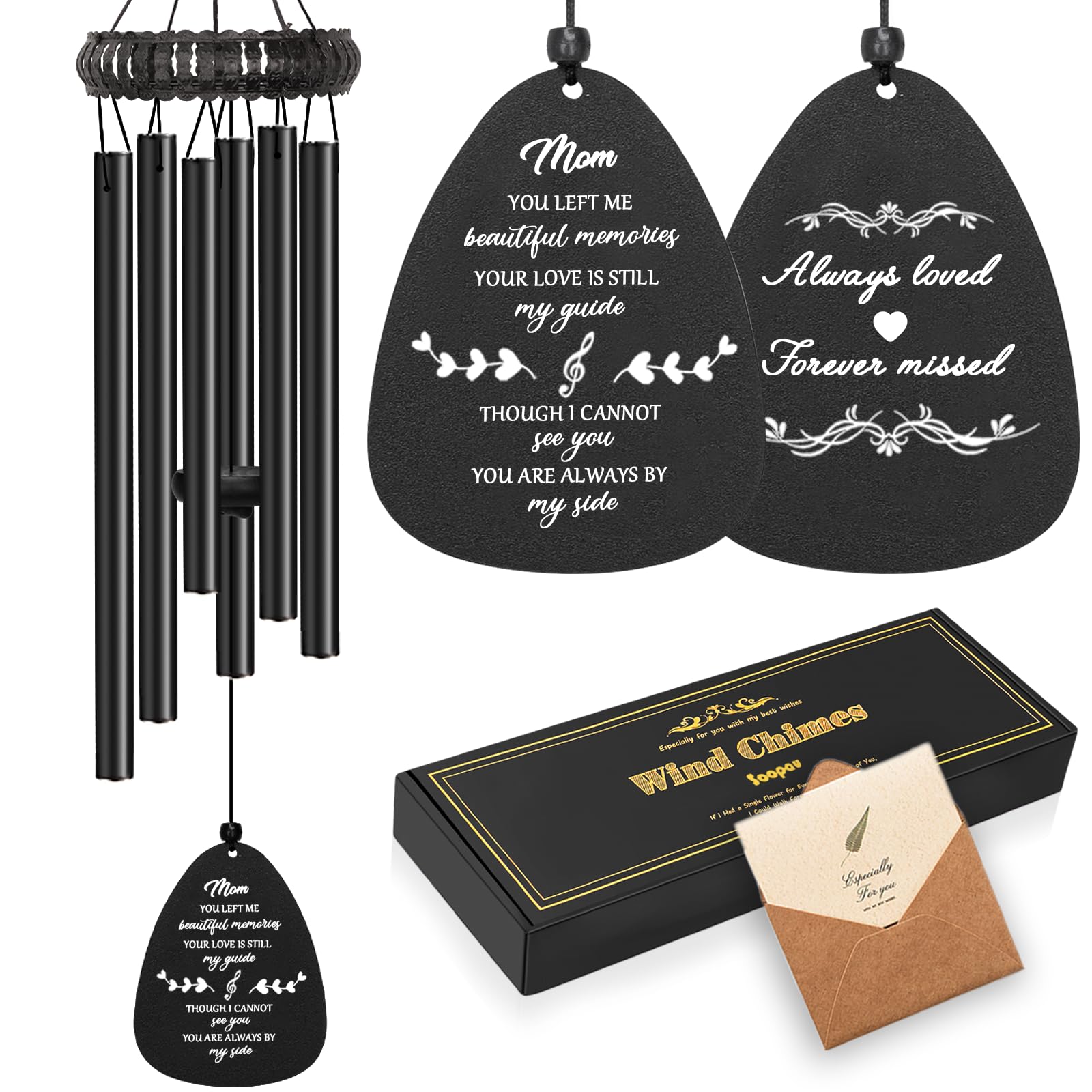 Soopau front packaging showing elegant gift box and chime ready to give
