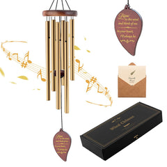 Soopau front view packaged wind chime showing elegant gift presentation