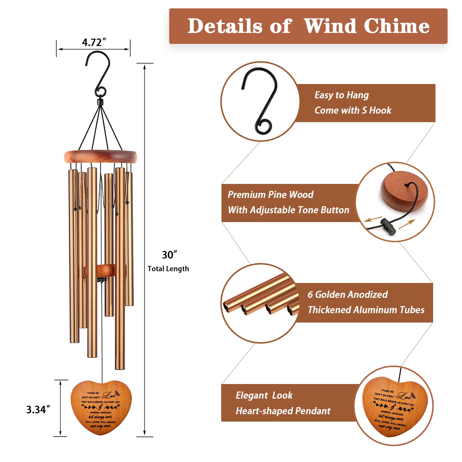 Soopau wind chime in garden setting, offering tranquil outdoor remembrance