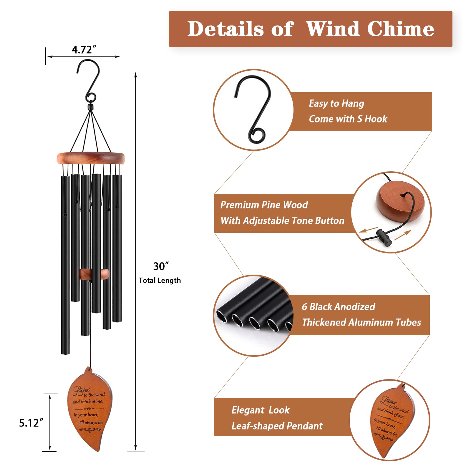 Soopau wind chime hung in a garden creating a calming atmosphere