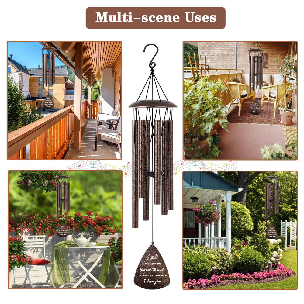 Soopau wind chime folded in gift packaging, ready to present and delight a sister