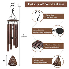Soopau wind chime next to chair to show 32-inch scale for placement planning