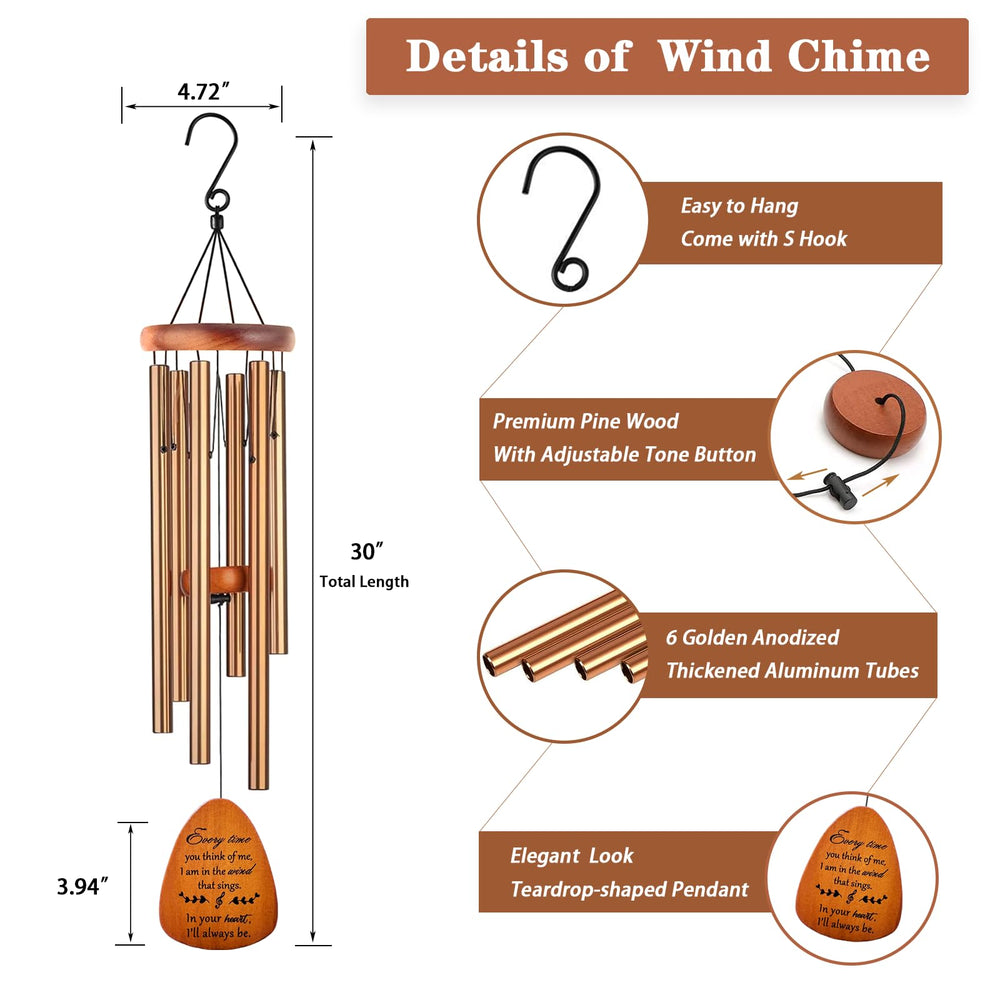 Soopau wind chime hung in a garden offering peaceful sound and remembrance