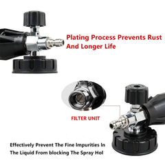 Sooprinse 1 L reservoir and adjustable knob for foam thickness control