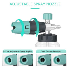 Sooprinse top knob close-up showing foam density control for adjustable suds