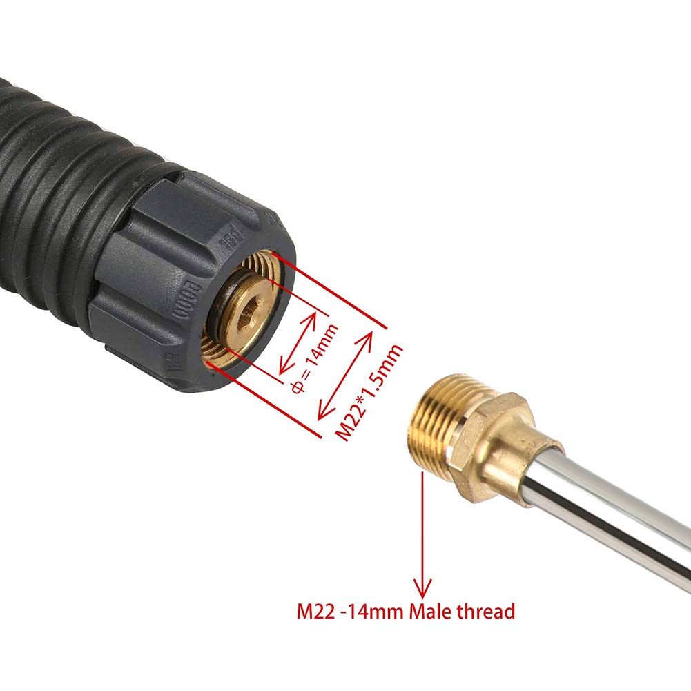 Sooprinse five color-coded quick-connect nozzles displayed for precise spray control