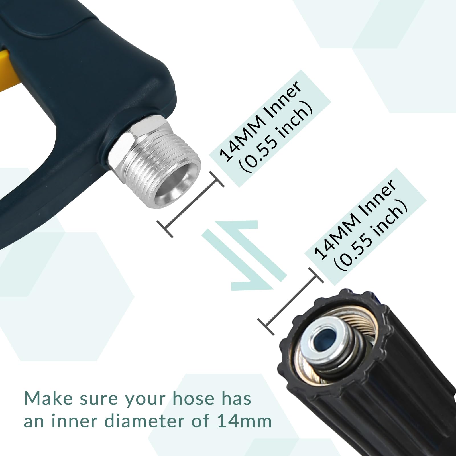 Sooprinse wide-mouth foam cannon neck for spill-free soap filling and less waste