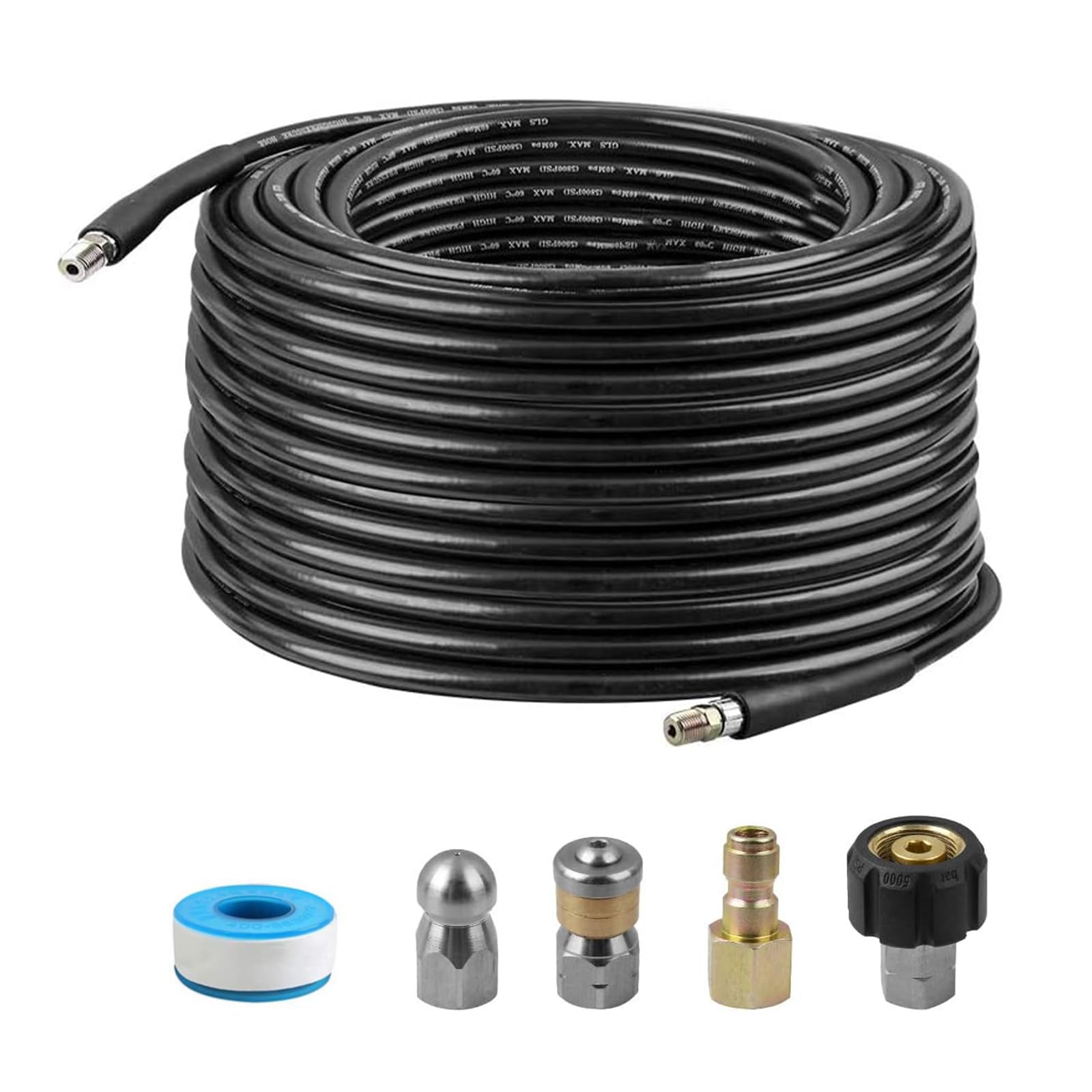 Sooprinse front view of kit showing hose and nozzles for easy identification