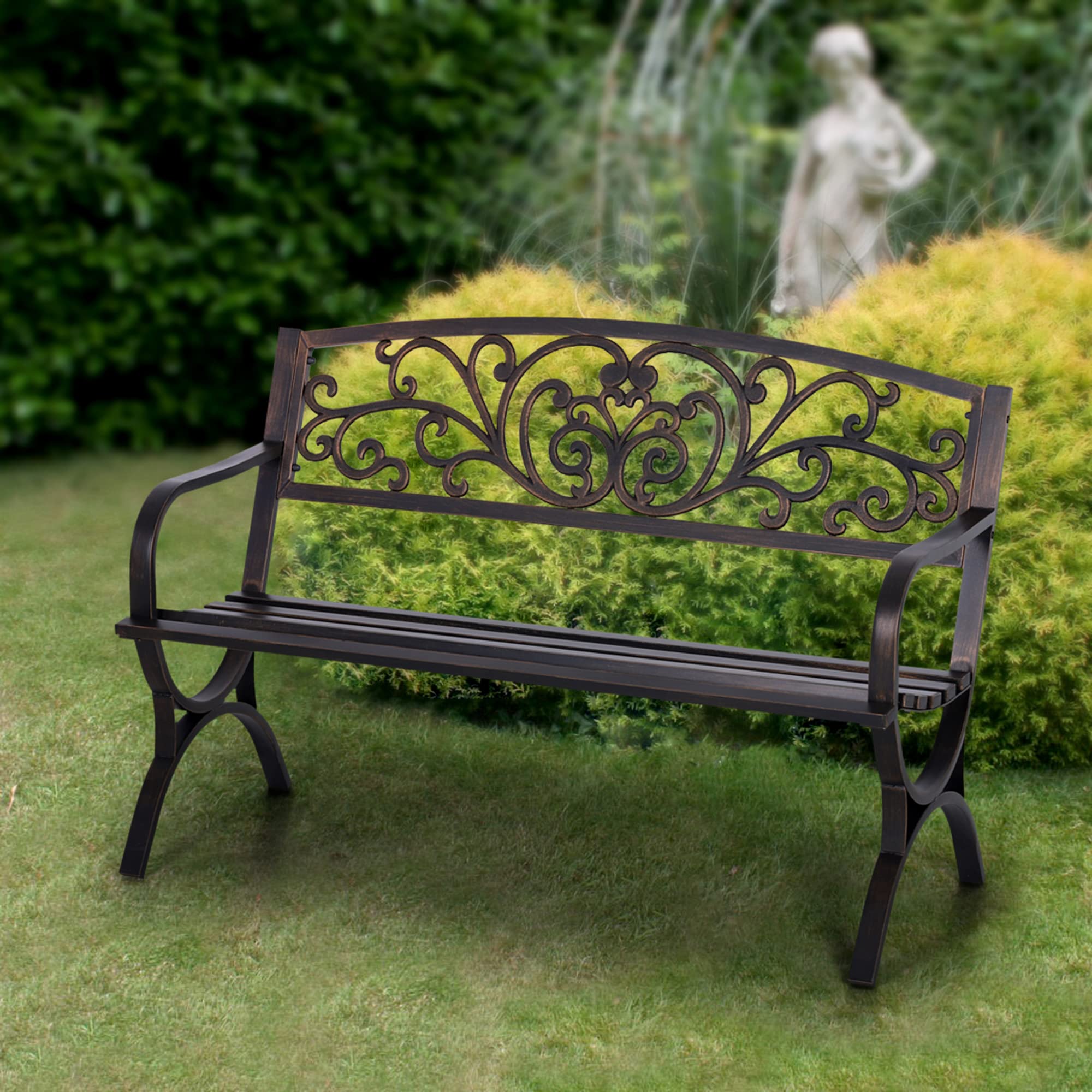 Sophia & William bronze powder-coat texture showing weather-resistant finish