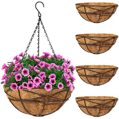 Sorbus front view of hanging planter basket showing ready-to-hang convenience