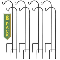 Sorbus front view of 8-pack shepherds hooks showing organized kit and quick setup benefit