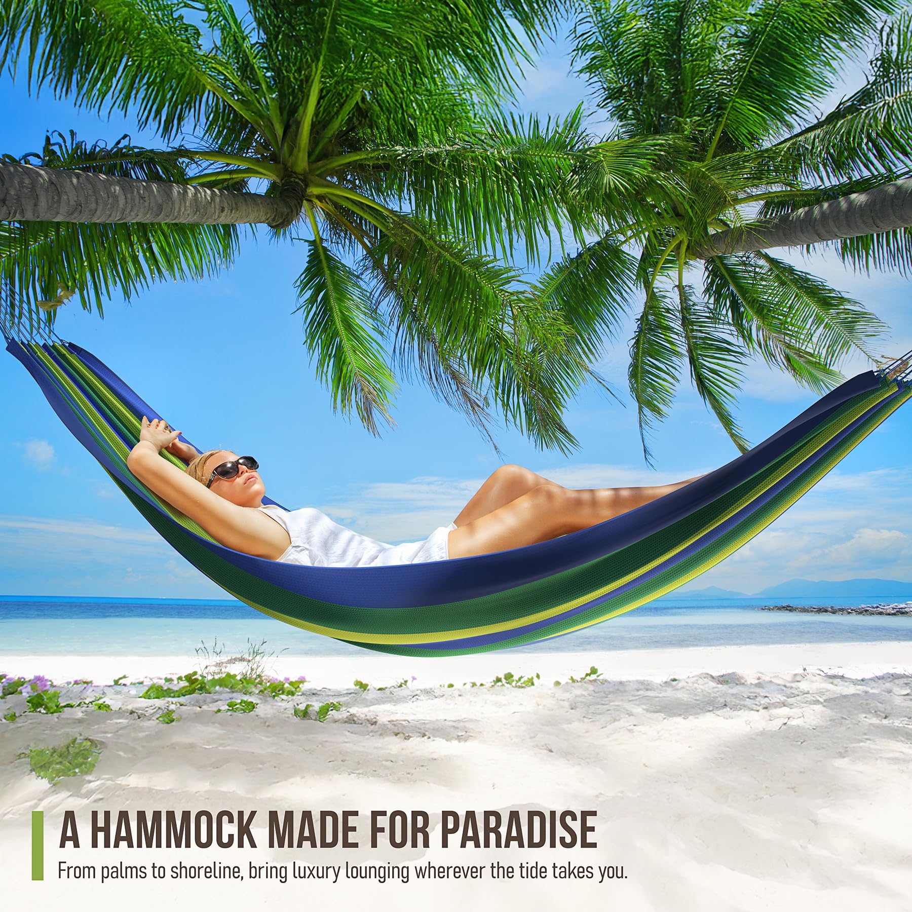 Sorbus hammock set in garden lifestyle scene showing relaxation and outdoor versatility