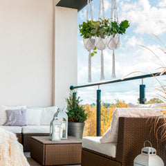 Sorbus hanger displayed on covered patio creating stylish outdoor décor