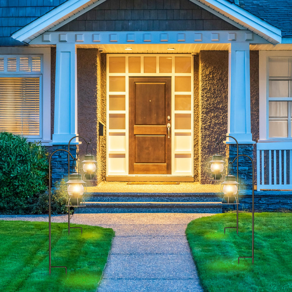 Sorbus hooks in use holding hanging plant baskets adding vertical garden benefit