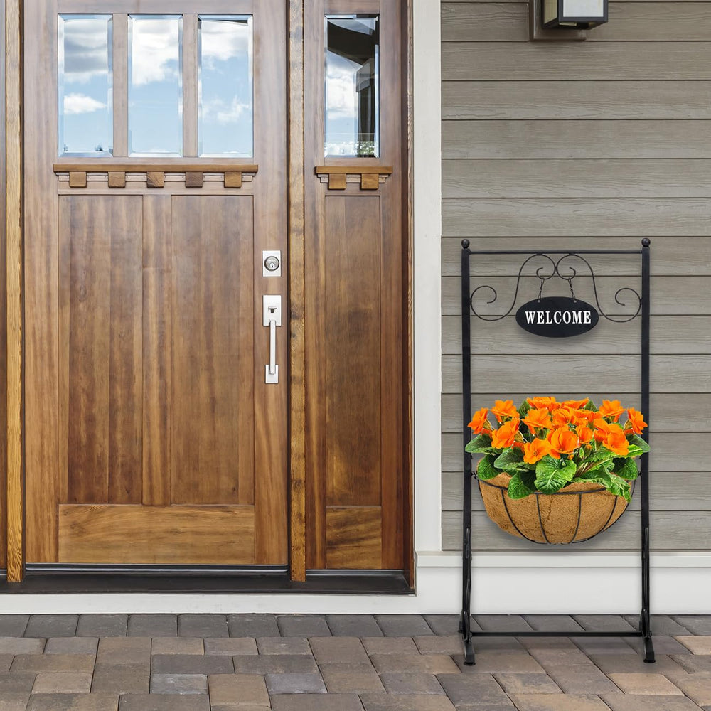 Sorbus planter next to chair showing size and scale for small outdoor spaces