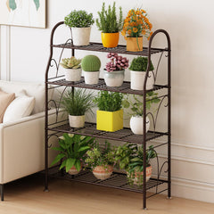 SORCEDAS top shelf with potted plants demonstrating organized display benefit