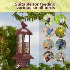 Sorflife feeder with seed visible to show 5.06 lb capacity benefit: reduces refills