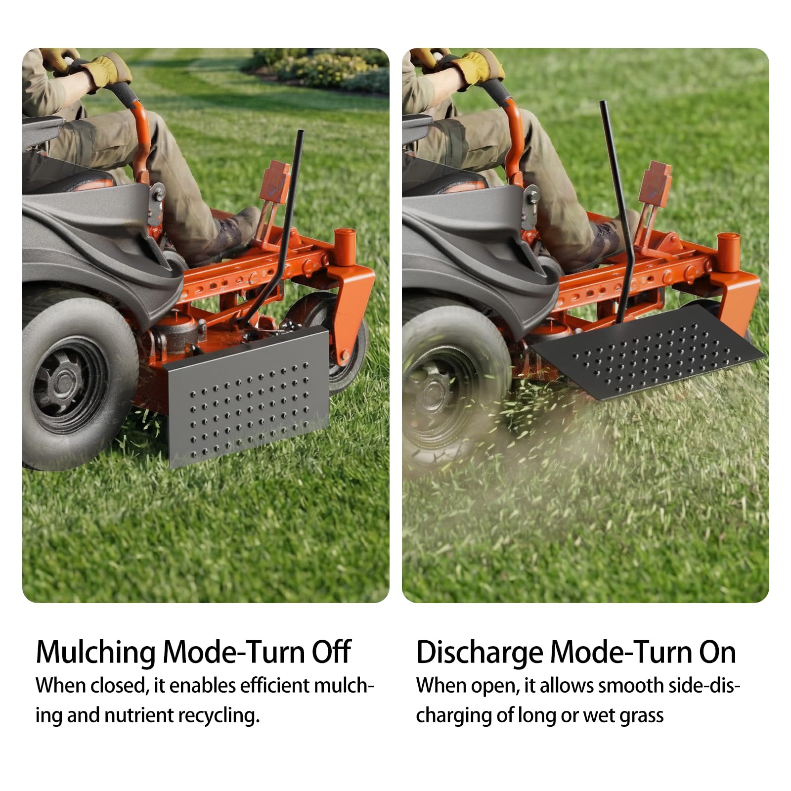 SORQINOTER mounted on mower deck showing fit and secure positioning