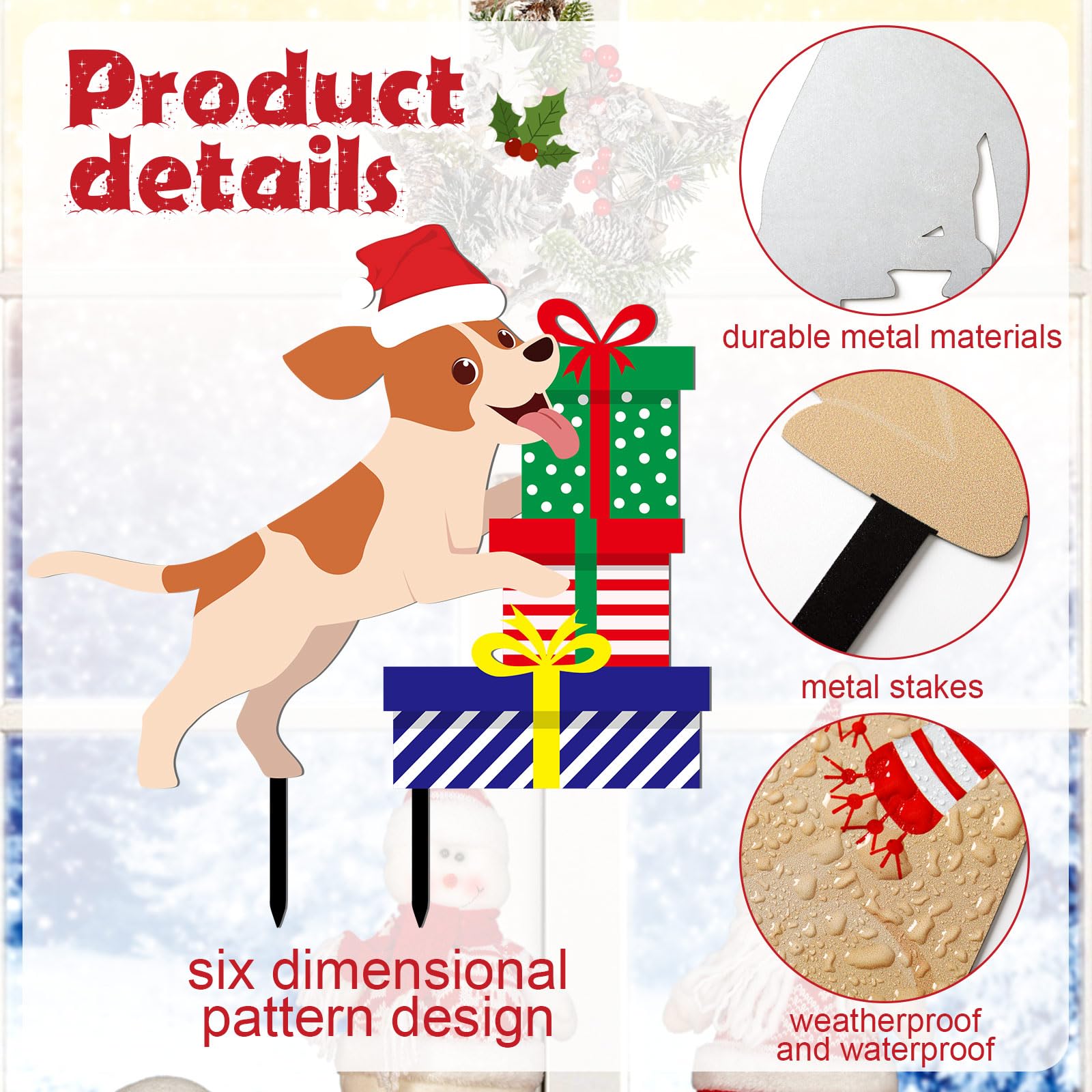 Sosation detailed image of stake assembly and label for easy installation
