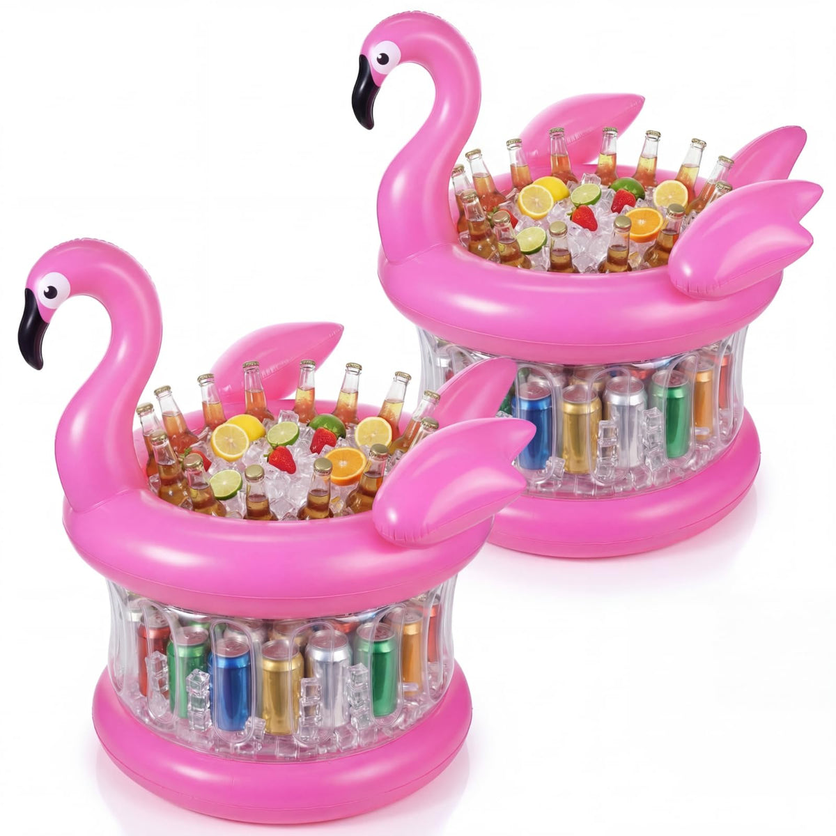 Sosation flamingo front packaging showing bright pink cooler and benefits