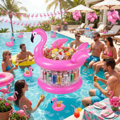 Sosation flamingo floating in pool providing convenience and party style