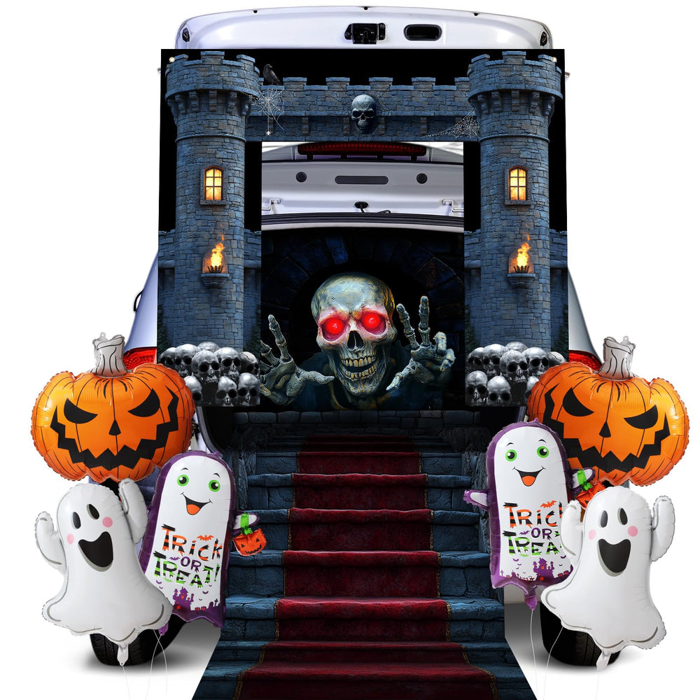 Sosation haunted castle kit front view showing contents and setup benefits