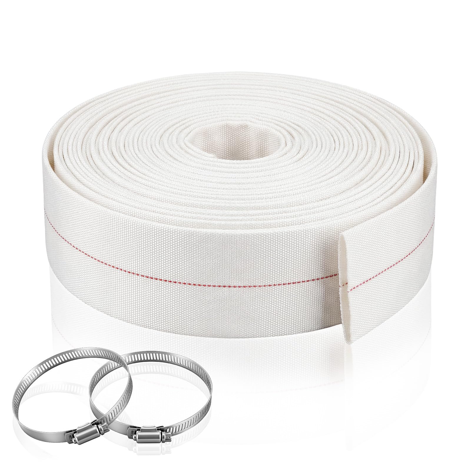Sosation front packaging of 3 inch 100 ft hose showing specs and benefit easy hookup