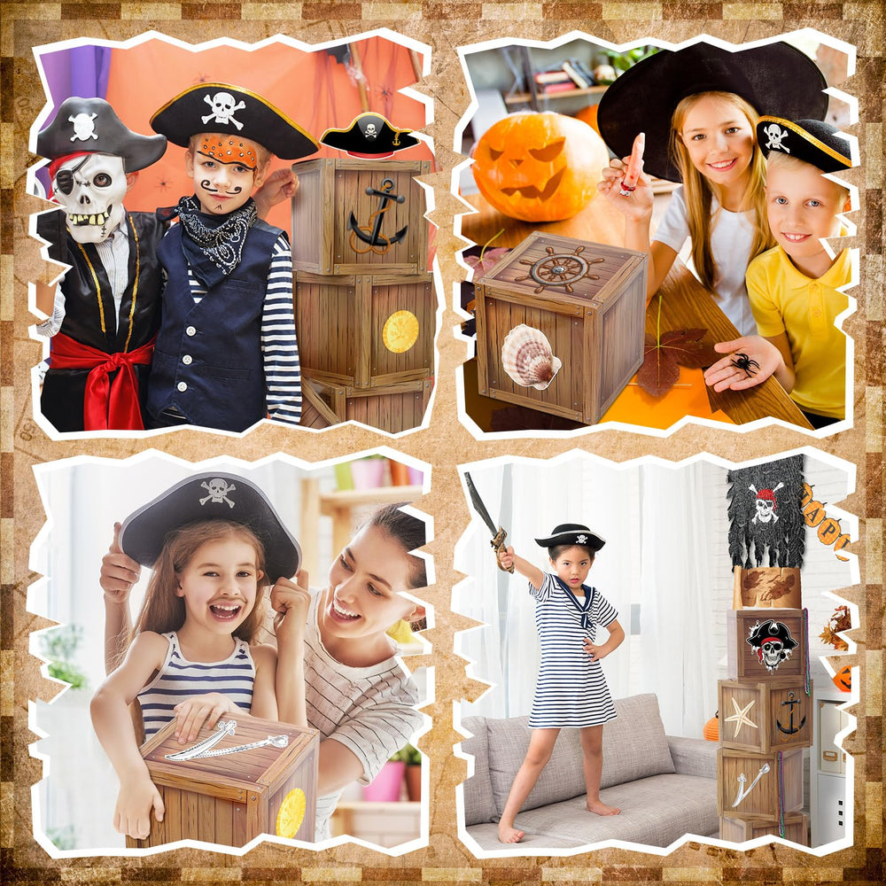 Sosation garage entry styled for Halloween creating photo-ready pirate entrance