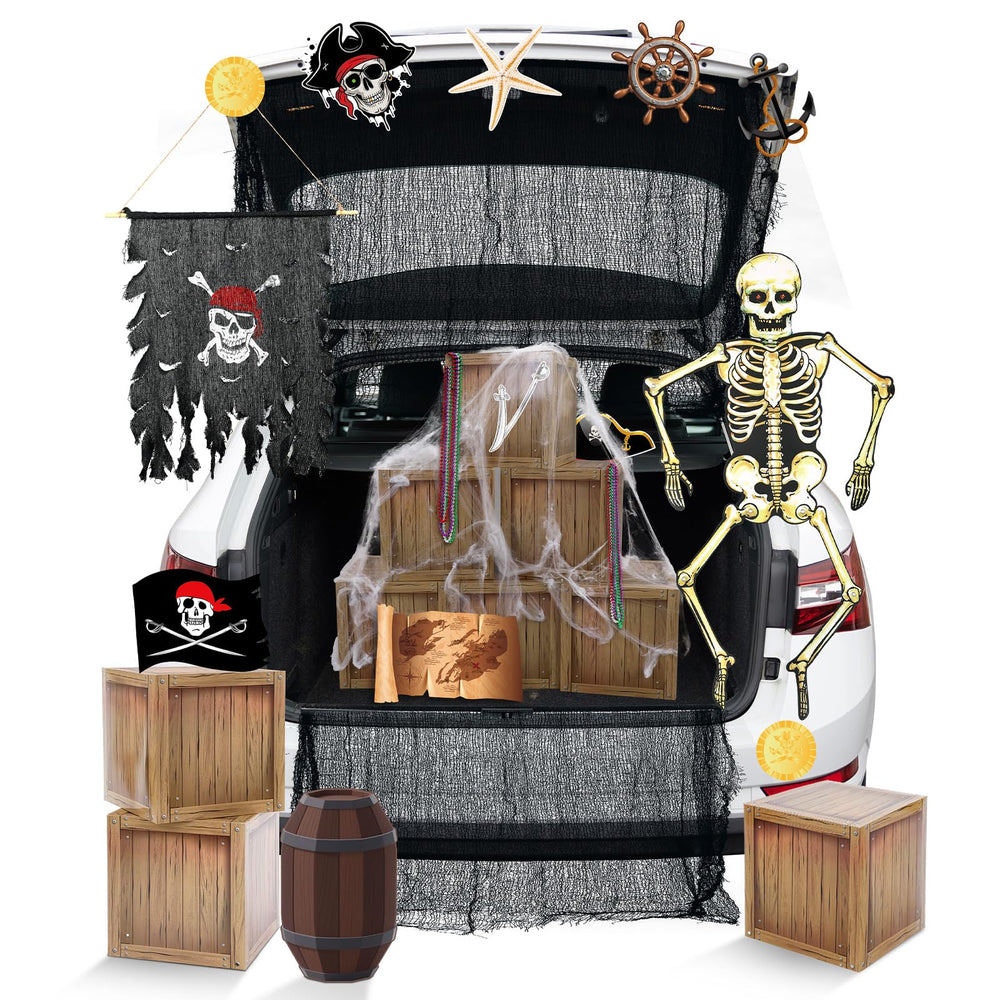 Sosation front packaging showing complete 26-piece pirate kit and components benefit easy setup