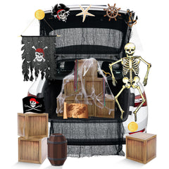 Sosation front packaging showing complete 26-piece pirate kit and components benefit easy setup