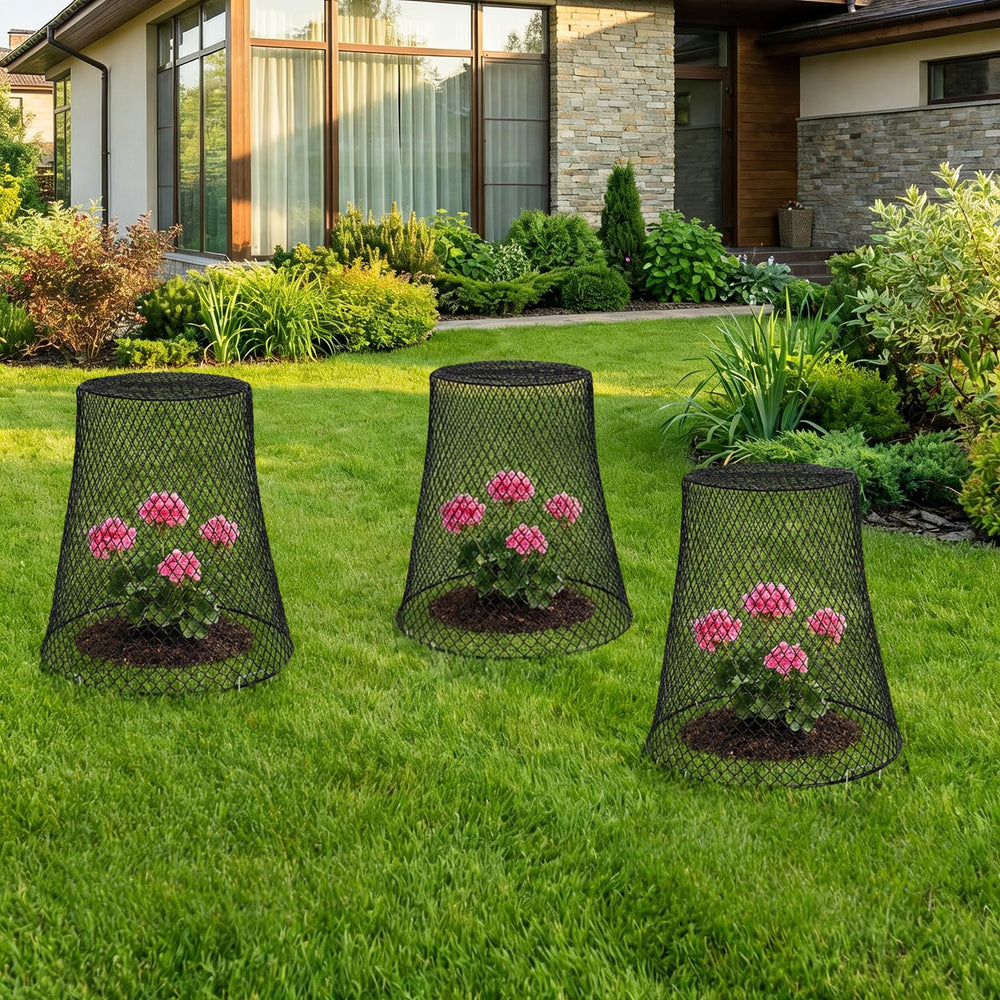 SOUJOY colorful plant labels beside cloche highlighting easy plant identification