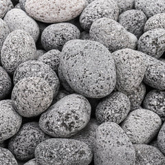 SOUJOY lava stones used as top layer in a planter helping retain soil moisture