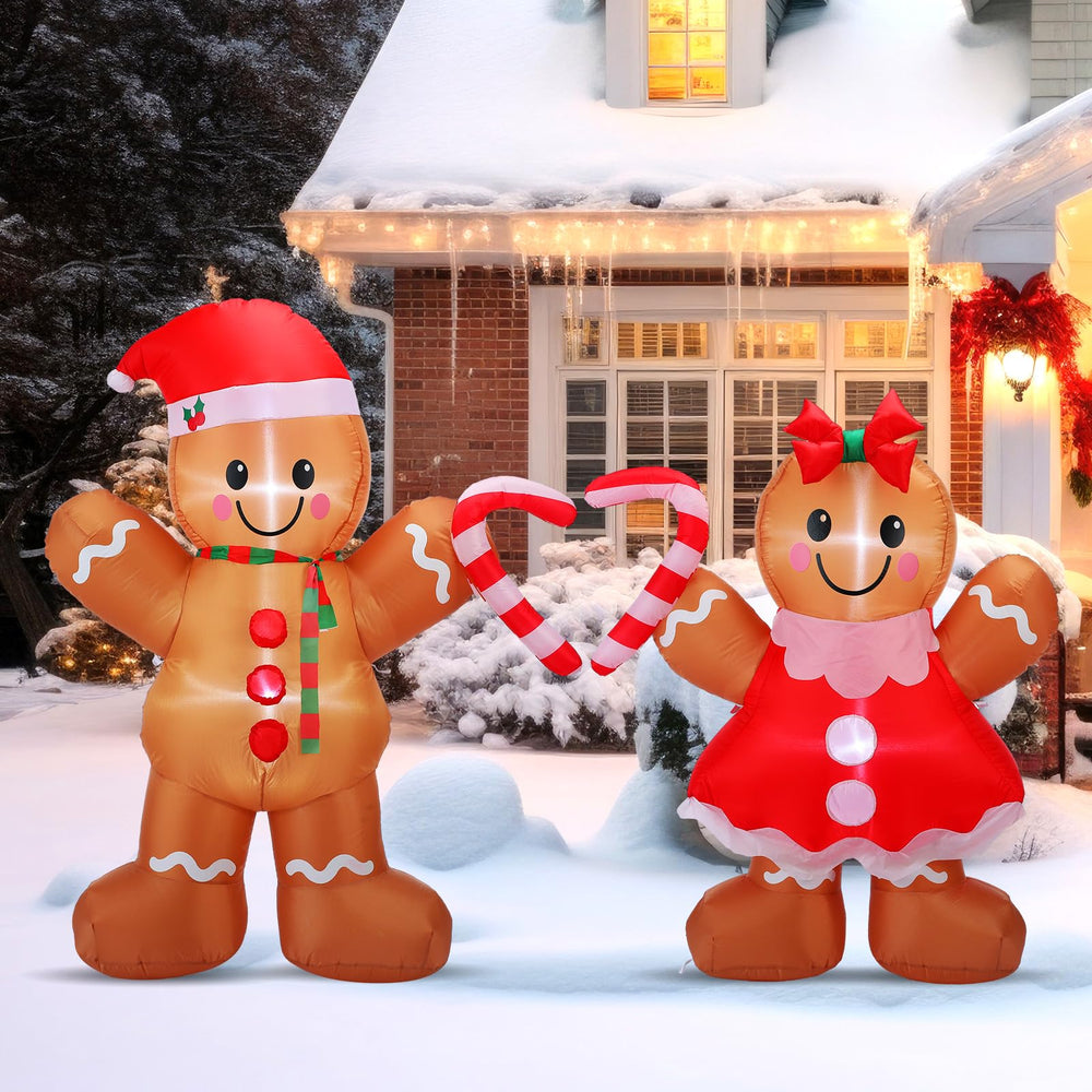 Soulchen front view of gingerbread couple showing festive design and curb appeal