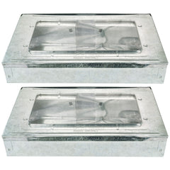 Southern Homewares front view of humane mouse trap showing whole unit and benefit of reusable design