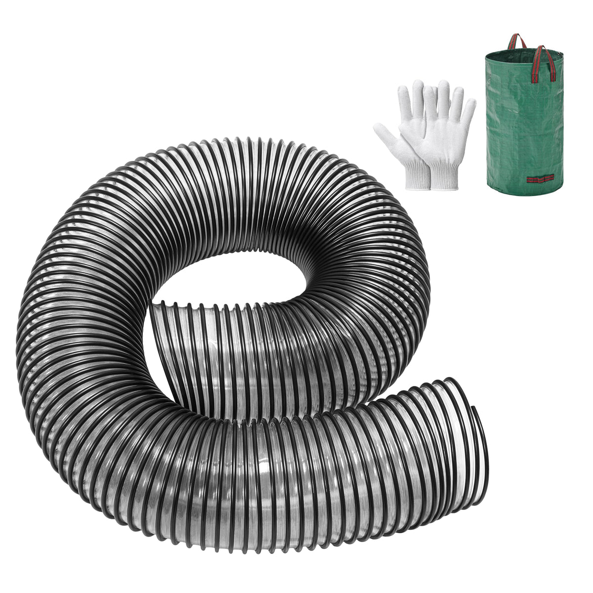 SOVARCATE front view of 8-inch bagger hose showing durable profile and fit benefit