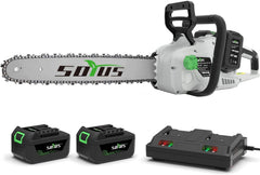 SOYUS chainsaw front view showing compact design and ready-to-use benefit