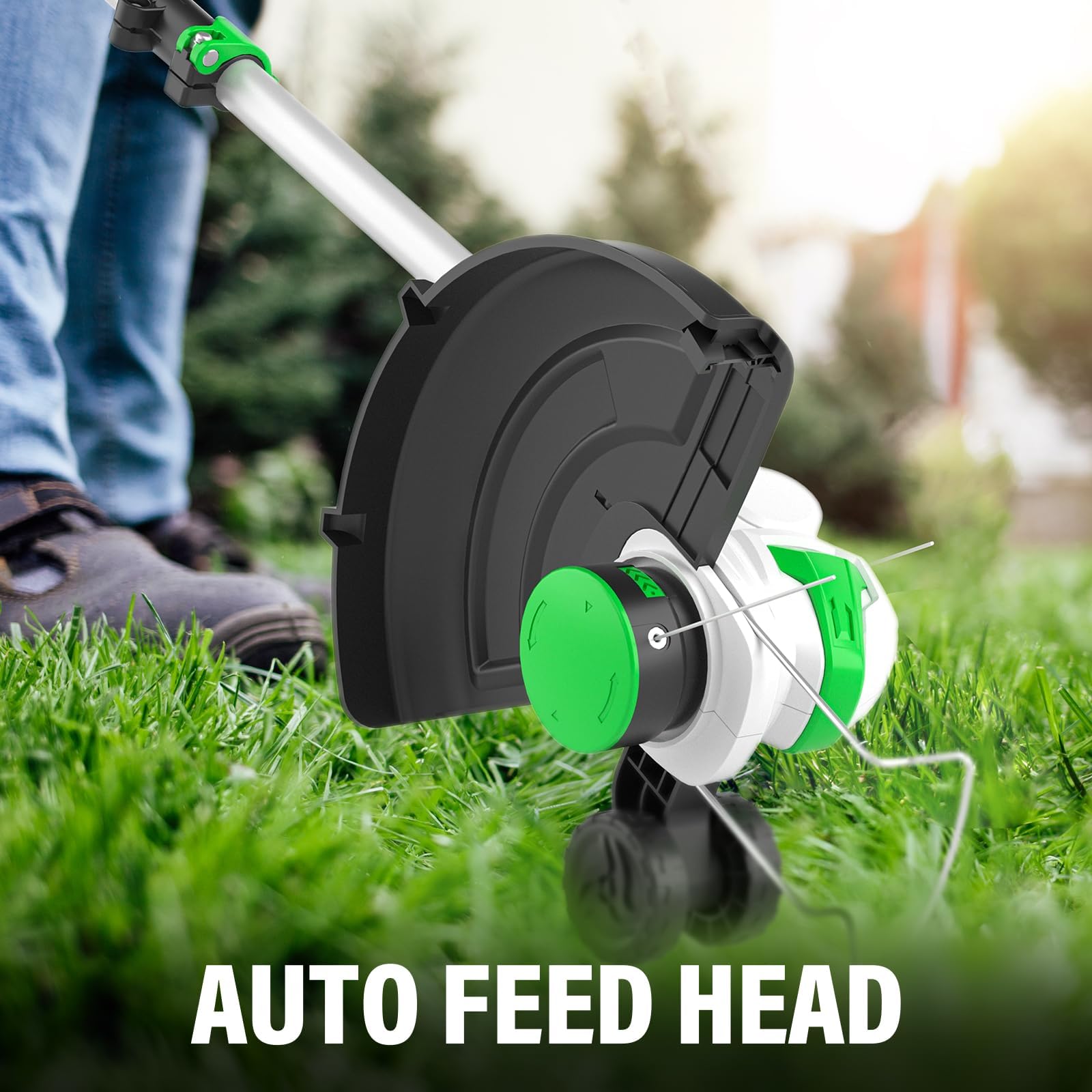 SOYUS support wheel attached in edger mode for straight borders and steady control