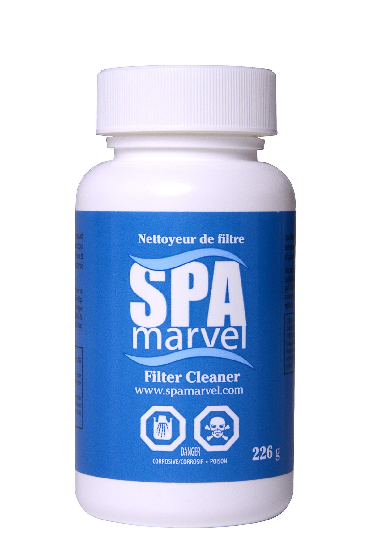 Spa Marvel front bottle showing label and size for clear identification and benefit